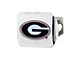Hitch Cover with University of Georgia Logo; Chrome (Universal; Some Adaptation May Be Required)