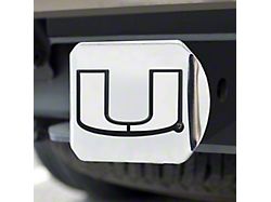 Hitch Cover with University of Miami Logo; Chrome (Universal; Some Adaptation May Be Required)