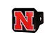 Hitch Cover with University of Nebraska Logo; Red (Universal; Some Adaptation May Be Required)