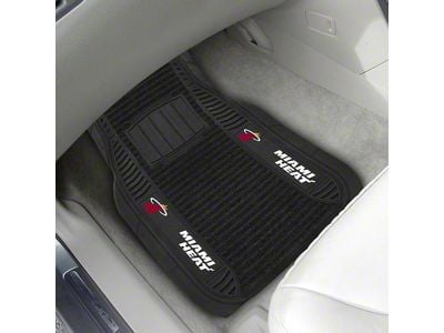 Molded Front Floor Mats with Miami Heat Logo (Universal; Some Adaptation May Be Required)