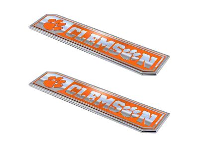 Clemson University Embossed Emblems; Orange (Universal; Some Adaptation May Be Required)