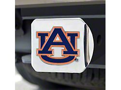 Hitch Cover with Auburn University Logo; Chrome (Universal; Some Adaptation May Be Required)