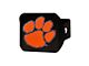 Hitch Cover with Clemson University Logo; Orange (Universal; Some Adaptation May Be Required)