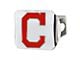 Hitch Cover with Cleveland Indians Logo; Chrome (Universal; Some Adaptation May Be Required)