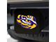 Hitch Cover with LSU Logo; Purple (Universal; Some Adaptation May Be Required)
