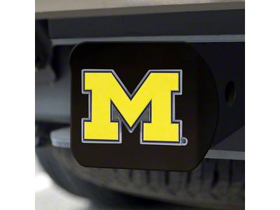 Hitch Cover with University of Michigan Logo; Blue (Universal; Some Adaptation May Be Required)
