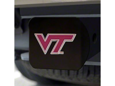 Hitch Cover with Virginia Tech Logo; Maroon (Universal; Some Adaptation May Be Required)