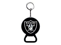 Keychain Bottle Opener with Las Vegas Raiders Logo; Black