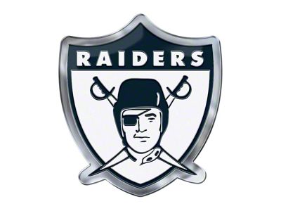 Las Vegas Raiders Embossed Emblem; Black (Universal; Some Adaptation May Be Required)