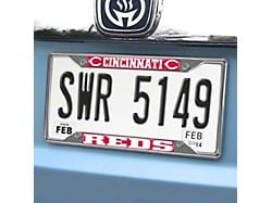 License Plate Frame with Cincinnati Reds Logo; Red (Universal; Some Adaptation May Be Required)
