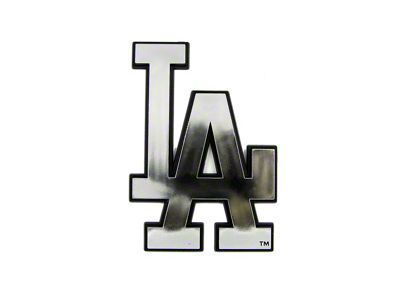 Los Angeles Dodgers Molded Emblem; Chrome (Universal; Some Adaptation May Be Required)