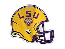 LSU Embossed Helmet Emblem; Purple and Yellow (Universal; Some Adaptation May Be Required)