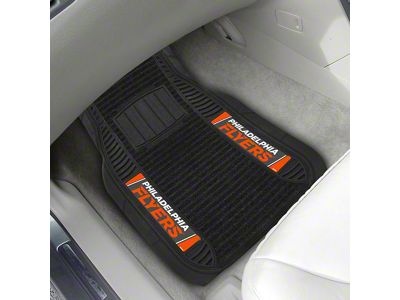 Molded Front Floor Mats with Philadelphia Flyers Logo (Universal; Some Adaptation May Be Required)