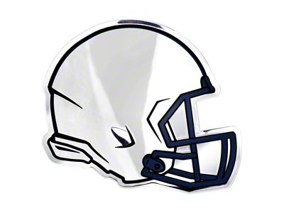 Penn State University Embossed Helmet Emblem; White (Universal; Some Adaptation May Be Required)