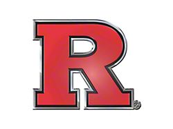 Rutgers University Embossed Emblem; Red (Universal; Some Adaptation May Be Required)