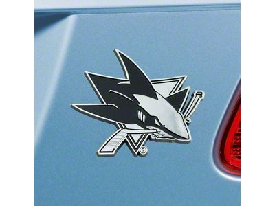San Jose Sharks Emblem; Chrome (Universal; Some Adaptation May Be Required)