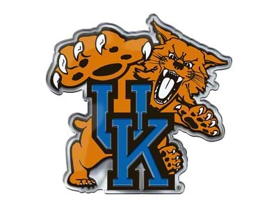 University of Kentucky Embossed Emblem; Tan and Blue (Universal; Some Adaptation May Be Required)