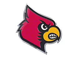 University of Louisville Embossed Emblem; Red (Universal; Some Adaptation May Be Required)
