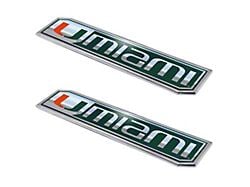 University of Miami Embossed Emblems; Green (Universal; Some Adaptation May Be Required)