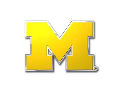 University of Michigan Embossed Emblem; Maize (Universal; Some Adaptation May Be Required)