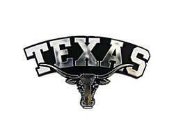 University of Texas Molded Emblem; Chrome (Universal; Some Adaptation May Be Required)