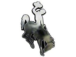 University of Wyoming Molded Emblem; Chrome (Universal; Some Adaptation May Be Required)