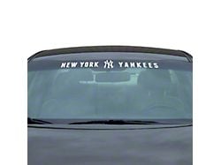 Windshield Decal with New York Yankees Logo; White (Universal; Some Adaptation May Be Required)