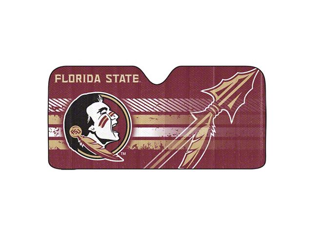 Windshield Sun Shade with Florida State University Logo; Garnet (Universal; Some Adaptation May Be Required)