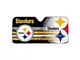 Windshield Sun Shade with Pittsburgh Steelers Logo; Multi Color (Universal; Some Adaptation May Be Required)