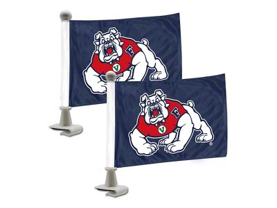 Ambassador Flags with Fresno State Logo; Red (Universal; Some Adaptation May Be Required)