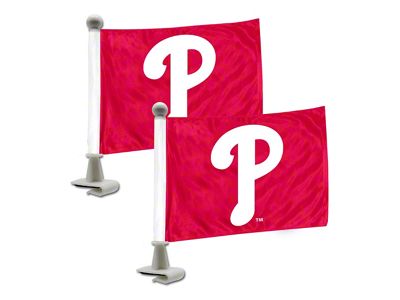 Ambassador Flags with Philadelphia Phillies Logo; Red (Universal; Some Adaptation May Be Required)