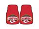 Carpet Front Floor Mats with Kansas City Chiefs Logo; Red (Universal; Some Adaptation May Be Required)