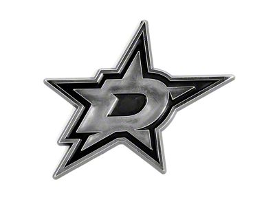 Dallas Stars Molded Emblem; Chrome (Universal; Some Adaptation May Be Required)