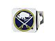 Hitch Cover with Buffalo Sabres Logo; Chrome (Universal; Some Adaptation May Be Required)