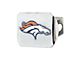 Hitch Cover with Denver Broncos Logo; Orange (Universal; Some Adaptation May Be Required)