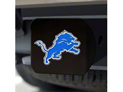 Hitch Cover with Detroit Lions Logo; Blue (Universal; Some Adaptation May Be Required)