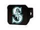 Hitch Cover with Seattle Mariners Logo; Black (Universal; Some Adaptation May Be Required)
