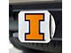 Hitch Cover with University of Illinois Logo; Chrome (Universal; Some Adaptation May Be Required)