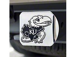 Hitch Cover with University of Kansas Logo; Chrome (Universal; Some Adaptation May Be Required)