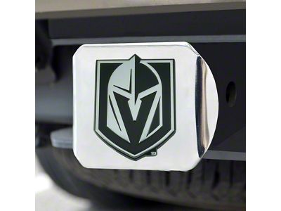 Hitch Cover with Vegas Golden Knights Logo; Chrome (Universal; Some Adaptation May Be Required)