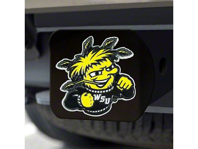 Hitch Cover with Wichita State University Logo; Yellow (Universal; Some Adaptation May Be Required)