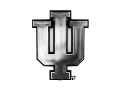 Indiana University Molded Emblem; Chrome (Universal; Some Adaptation May Be Required)