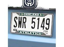 License Plate Frame with Oakland Athletics Logo; Green (Universal; Some Adaptation May Be Required)