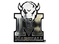 Marshall University Molded Emblem; Chrome (Universal; Some Adaptation May Be Required)