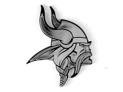 Minnesota Vikings Molded Emblem; Chrome (Universal; Some Adaptation May Be Required)
