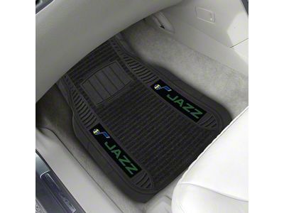 Molded Front Floor Mats with Utah Jazz Logo (Universal; Some Adaptation May Be Required)