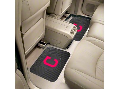 Molded Rear Floor Mats with Cleveland Indians Logo (Universal; Some Adaptation May Be Required)