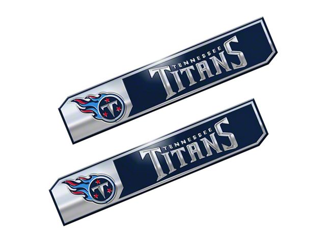 Tennessee Titans Embossed Emblems; Blue and Red (Universal; Some Adaptation May Be Required)