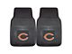 Vinyl Front Floor Mats with Chicago Bears Logo; Black (Universal; Some Adaptation May Be Required)