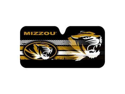 Windshield Sun Shade with University of Missouri Logo; Black (Universal; Some Adaptation May Be Required)
